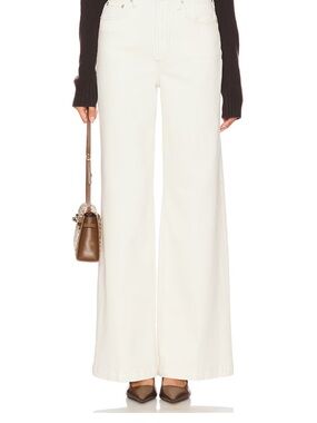 pistola Wide-Leg High-Rise Jeans in Cream